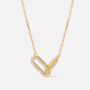 Electric picks gold chain link necklace